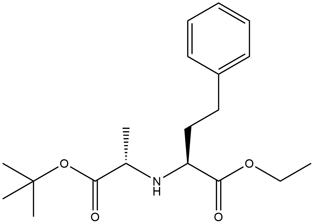 Benzenebutanoic acid, α-[[(1S)-2-(1,1-dimethylethoxy)-1-methyl-2-oxoethyl]amino]-, ethyl ester, (αS)- Struktur