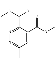 3-(dimethoxymethyl)-6-methyl-4-Pyridazinecarboxylic acid methyl ester Structure