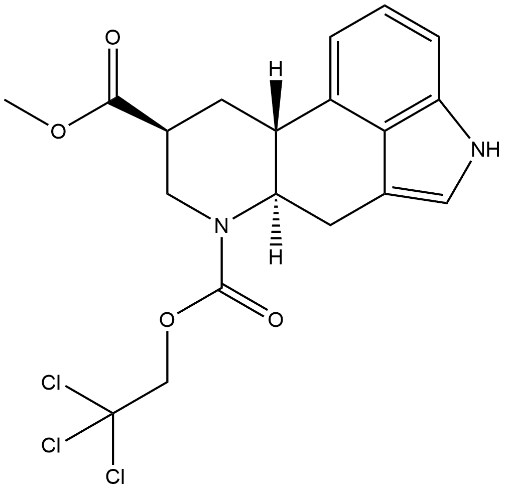 Ergoline-6,8-dicarboxylic acid, 8-methyl 6-(2,2,2-trichloroethyl) ester, (8β)-