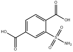1,4-Benzenedicarboxylic acid, 2-(aminosulfonyl)- Struktur