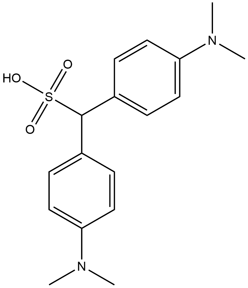 Benzenemethanesulfonic acid, 4-(dimethylamino)-α-[4-(dimethylamino)phenyl]- 化学構造式