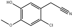 Benzeneacetonitrile, 2-chloro-5-hydroxy-4-methoxy- Structure