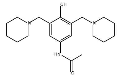 Acetamide, N-[4-hydroxy-3,5-bis(1-piperidinylmethyl)phenyl]- Structure
