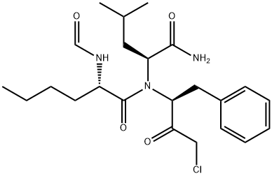 N-formylnorleucyl-leucyl-phenylalanine chloromethyl ketone 结构式
