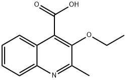 4-Quinolinecarboxylic acid, 3-ethoxy-2-methyl- 化学構造式