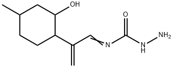 Hydrazinecarboxamide?, N-?[2-?(2-?hydroxy-?4-?methylcyclohexyl)?-?2-?propen-?1-?ylidene]?- Struktur