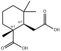 Cyclohexaneacetic acid, 2-?carboxy-?2,?6,?6-?trimethyl-?, (1R,?2R)?-?rel- Structure