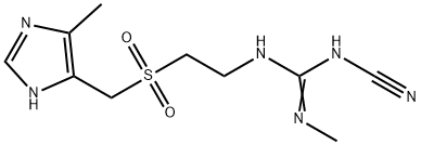 Guanidine, N-cyano-N''-methyl-N'-[2-[[(4-methyl-1H-imidazol-5-yl)methyl]sulfonyl]ethyl]- Struktur
