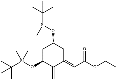 Acetic acid, 2-[(3S,5R)-3,5-bis[[(1,1-dimethylethyl)dimethylsilyl]oxy]-2-methylenecyclohexylidene]-, ethyl ester, (2E)-