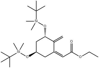 Acetic acid, 2-[(3S,5R)-3,5-bis[[(1,1-dimethylethyl)dimethylsilyl]oxy]-2-methylenecyclohexylidene]-, ethyl ester, (2Z)-