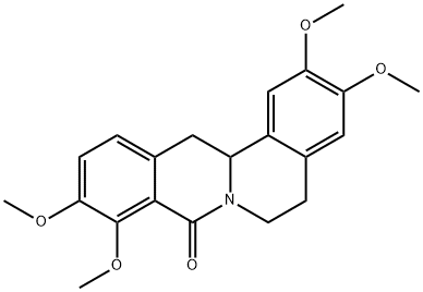 8H-Dibenzo[a,g]quinolizin-8-one, 5,6,13,13a-tetrahydro-2,3,9,10-tetramethoxy-