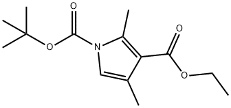 1H-Pyrrole-1,3-dicarboxylic acid, 2,4-dimethyl-, 1-(1,1-dimethylethyl) 3-ethyl ester Structure