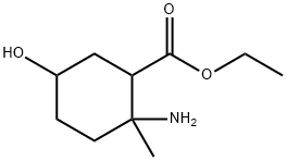 Cyclohexanecarboxyli?c acid, 2-?amino-?5-?hydroxy-?2-?methyl-?, ethyl ester Structure