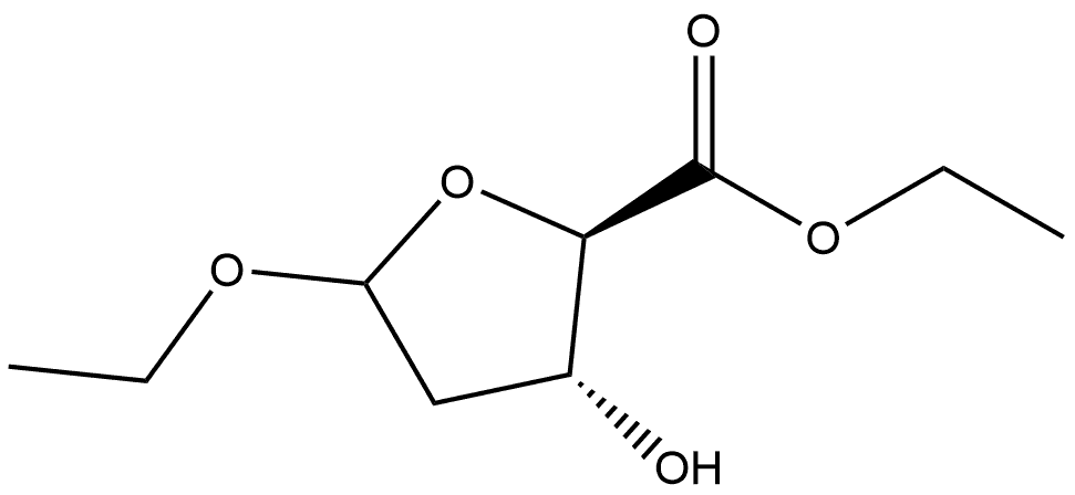 L-?erythro-?Pentofuranosiduronic acid, ethyl 2-?deoxy-?, ethyl ester Structure