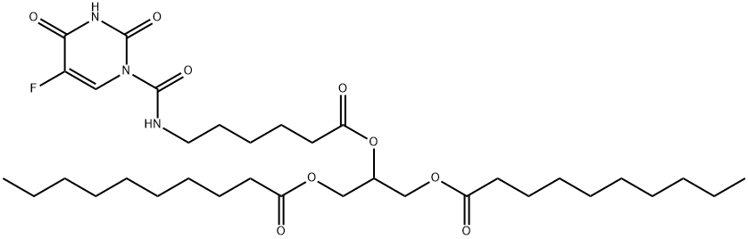 1,3-didecanoyl-2-(6-(5-fluorouracil-1-yl)carbonylamino)glyceride Structure