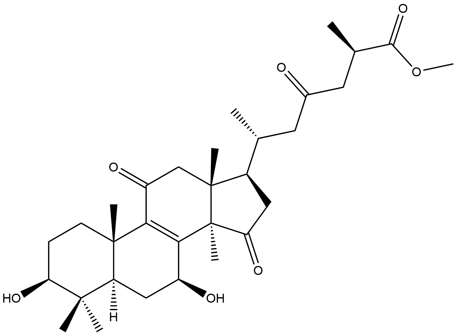 灵芝酸B甲酯, 81907-65-5, 结构式