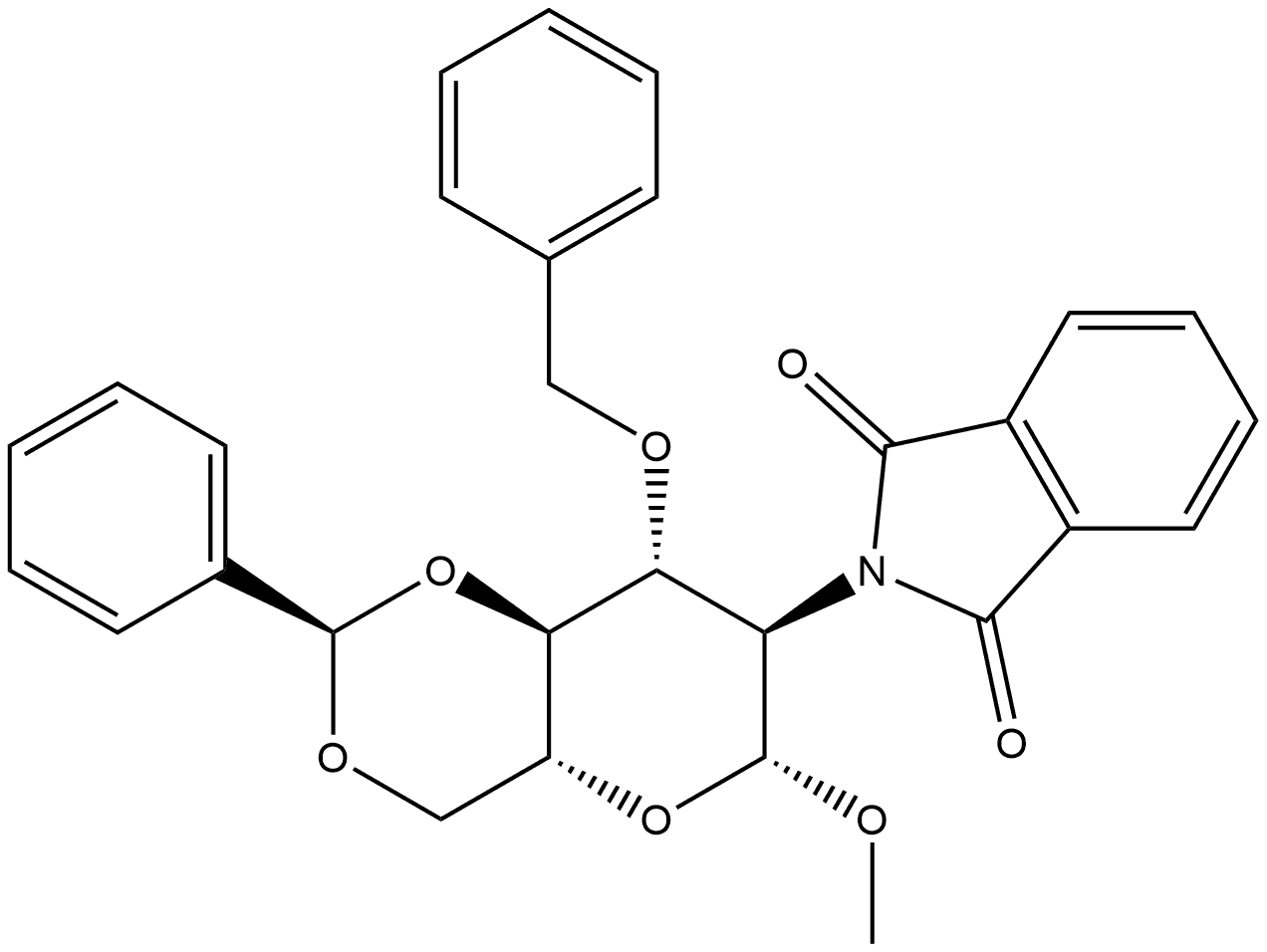 β-D-Glucopyranoside, methyl 2-deoxy-2-(1,3-dihydro-1,3-dioxo-2H-isoindol-2-yl)-3-O-(phenylmethyl)-4,6-O-(phenylmethylene)-, (R)- (9CI)