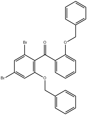 Methanone, [2,4-dibromo-6-(phenylmethoxy)phenyl][2-(phenylmethoxy)phenyl]- Structure