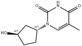 2,?4(1H,?3H)?-?Pyrimidinedione, 1-?[(1R,?3R)?-?3-?hydroxycyclopentyl]?-?5-?methyl-?, rel- Struktur