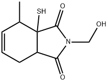 1H-?Isoindole-?1,?3(2H)?-?dione, 3a,?4,?7,?7a-?tetrahydro-?2-?(hydroxymethyl)?-?3a-?mercapto-?4-?methyl- Structure