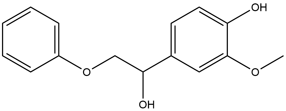 Benzenemethanol, 4-hydroxy-3-methoxy-α-(phenoxymethyl)- Struktur