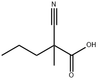 Pentanoic acid, 2-cyano-2-methyl- Struktur