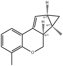6H-?Benzo[b]?cyclopropa[3,?4]?cyclopenta[1,?2-?d]?pyran, 6a,?6b,?7,?7a-?tetrahydro-?4,?6b-?dimethyl-?, (6aR,?6bR,?7aR)?-?rel- Struktur