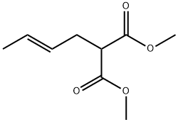 Propanedioic acid, 2-(2E)-2-buten-1-yl-, 1,3-dimethyl ester Structure