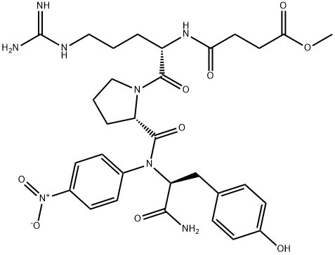 胰凝乳蛋白酶底物MEOSUC-RPY-PNA, 82564-18-9, 结构式