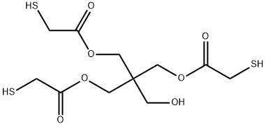 Acetic acid, 2-mercapto-, 1,1'-[2-(hydroxymethyl)-2-[[(mercaptoacetyl)oxy]methyl]-1,3-propanediyl] ester Structure