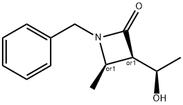 2-?Azetidinone, 3-?[(1R)?-?1-?hydroxyethyl]?-?4-?methyl-?1-?(phenylmethyl)?-?, (3R,?4R)?-?rel- Struktur