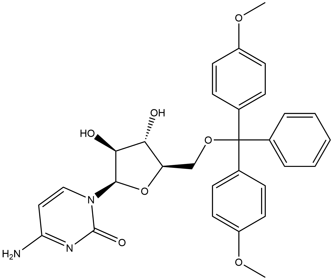 5’-O-(4,4’-Dimethoxytrityl)aracytidine Struktur