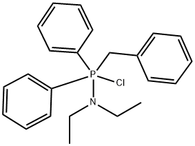 1-chloro-N,N-diethyl-1,1-diphenyl-1-(phenylmethyl)phosphoramine Structure