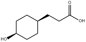 3-[(1s,4s)-4-hydroxycyclohexyl]propanoic acid, cis 结构式