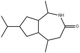 Cyclopent[c]?azepin-?3(2H)?-?one, octahydro-?1,?5-?dimethyl-?7-?(1-?methylethyl)?- Struktur