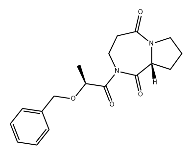 1H-Pyrrolo[1,2-a][1,4]diazepine-1,5(2H)-dione, hexahydro-2-[1-oxo-2-(phenylmethoxy)propyl]-, [R-(R*,S*)]- (9CI) Structure