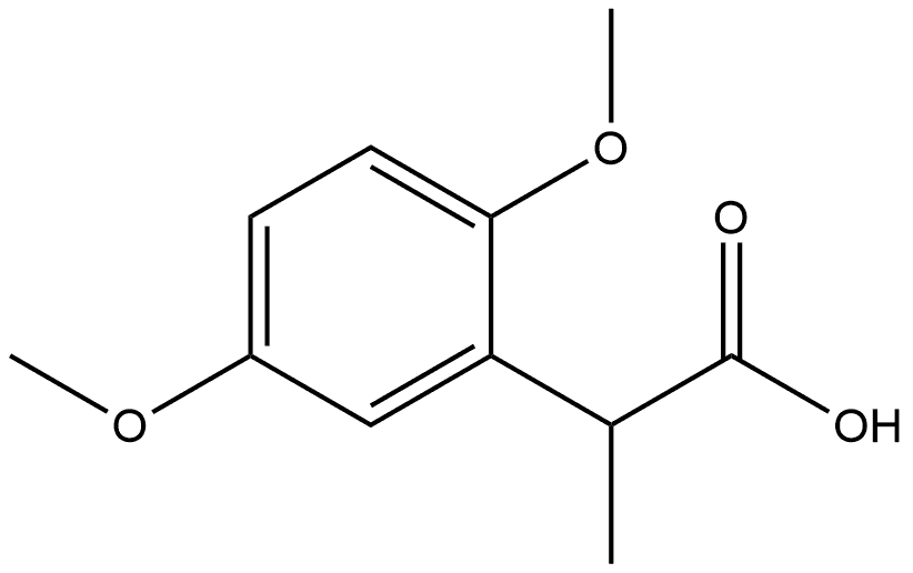 Benzeneacetic acid, 2,5-dimethoxy-α-methyl- Structure