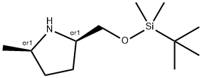 Pyrrolidine, 2-?[[[(1,?1-?dimethylethyl)?dimethylsilyl]?oxy]?methyl]?-?5-?methyl-?, (2R,?5R)?-?rel-,830335-26-7,结构式