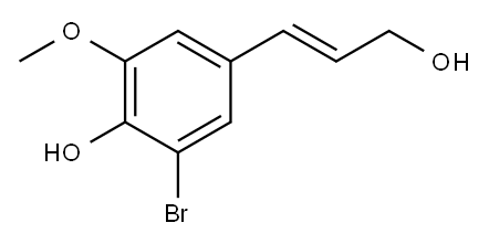 2-溴-4-(3-羟基丙-1-烯-1-基)-6-甲氧基苯酚 结构式