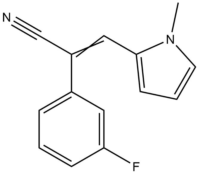 Benzeneacetonitrile, 3-?fluoro-?α-?[(1-?methyl-?1H-?pyrrol-?2-?yl)?methylene]?- Structure