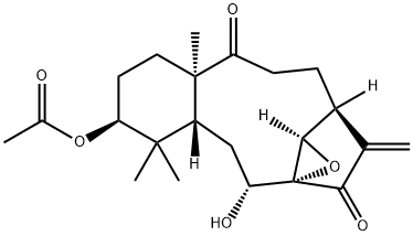 (1aR,2S,5aR,8S,9aR,11R,11aR)-8-(Acetyloxy)-1a,2,3,4,5a,6,7,8,9,9a,10,11-dodecahydro-11-hydroxy-5a,9,9-trimethyl-13-methylene-5H-2,11a-ethanobenzo[5,6]cyclodec[1,2-b]oxirene-5,12-dione Structure
