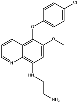 Quinoline, 8-(2-aminoethylamino)-5-(4-chlorophenoxy)-6-methoxy-)-|