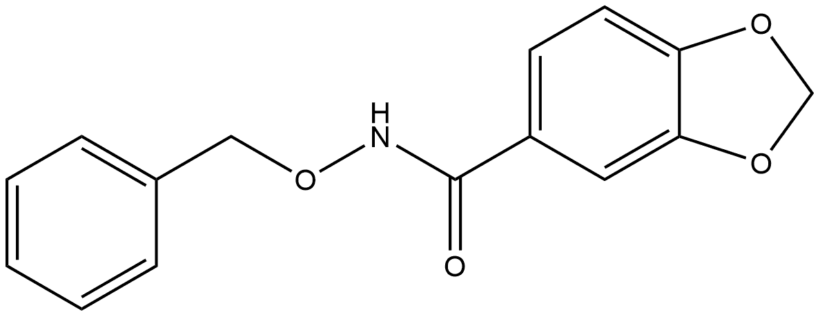N-(Phenylmethoxy)-1,3-benzodioxole-5-carboxamide 结构式