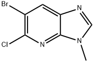 6-溴-5-氯-3-甲基-3H-咪唑并[4,5-B]吡啶 结构式