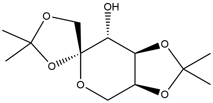 β-L-Fructopyranose, 1,2:4,5-bis-O-(1-methylethylidene)- Structure