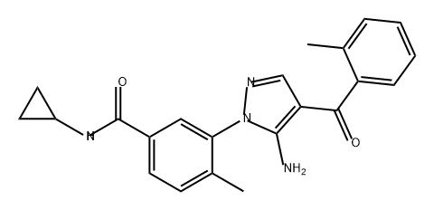 836683-04-6 Benzamide, 3-[5-amino-4-(2-methylbenzoyl)-1H-pyrazol-1-yl]-N-cyclopropyl-4-methyl-