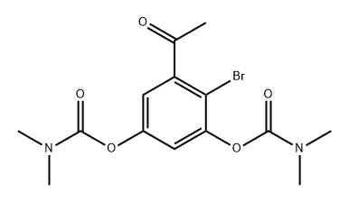 Carbamic acid, dimethyl-, 5-acetyl-4-bromo-1,3-phenylene ester (9CI) 结构式