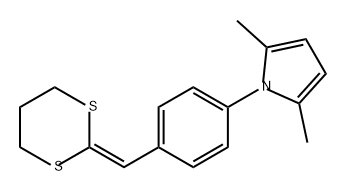 1H-Pyrrole, 1-[4-(1,3-dithian-2-ylidenemethyl)phenyl]-2,5-dimethyl-