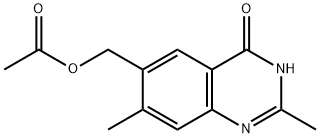 (2,7-Dimethyl-4-oxo-3,4-dihydroquinazolin-6-yl)methyl acetate 结构式