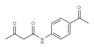 N-(4-乙酰基苯基)-3-氧代丁酰胺 结构式